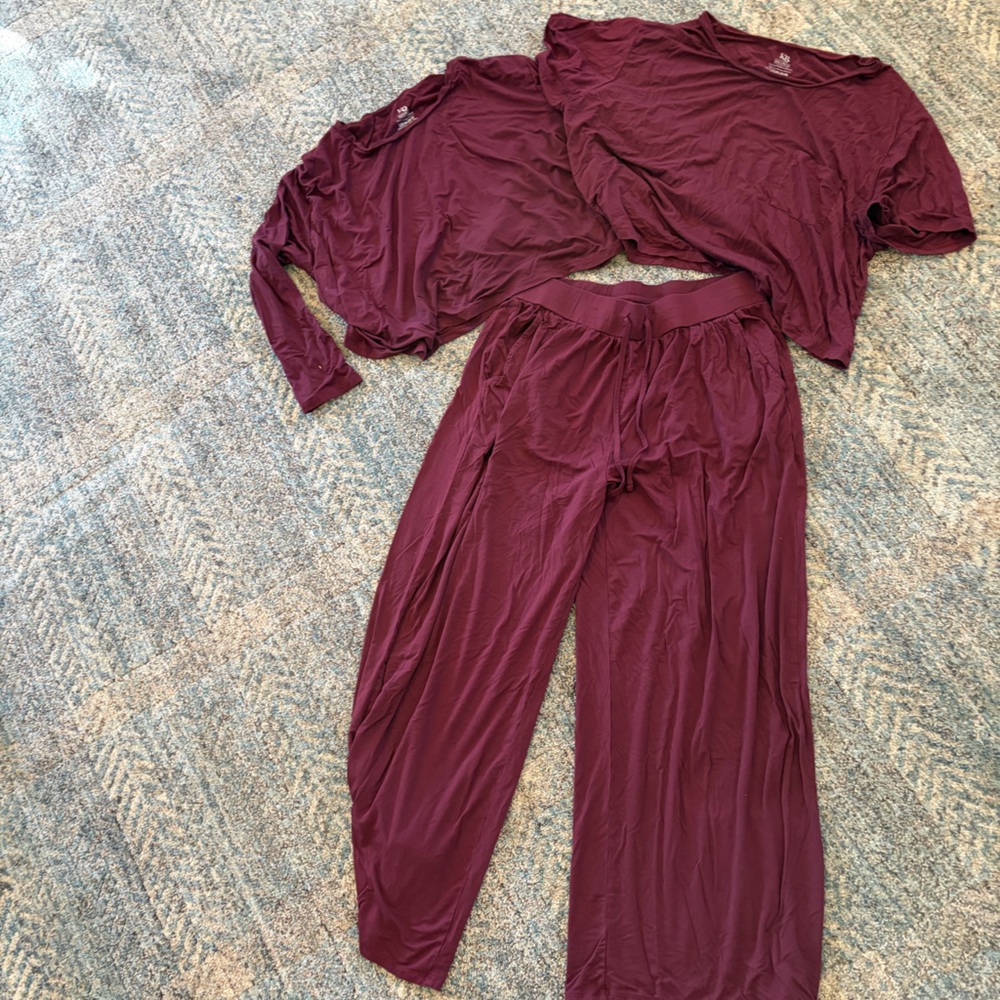 Burgundy Two-Piece Outfit